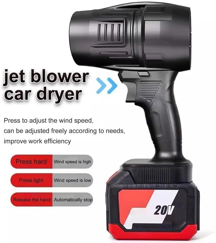 "Turbo Fan Car Blower: Portable Handheld Cordless Dryer for Powerful Car Drying"