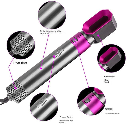 5 IN 1 HAIR DRYER HOT COMB SET