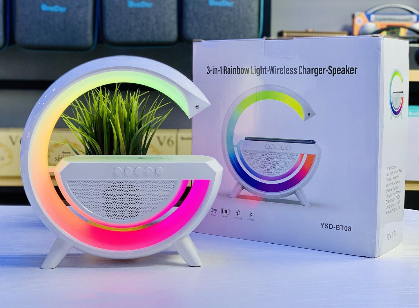 Wireless Charger LED Night Light RGB Atmosphere Lamp